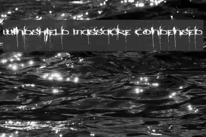 Windshield Massacre Condensed Font examples