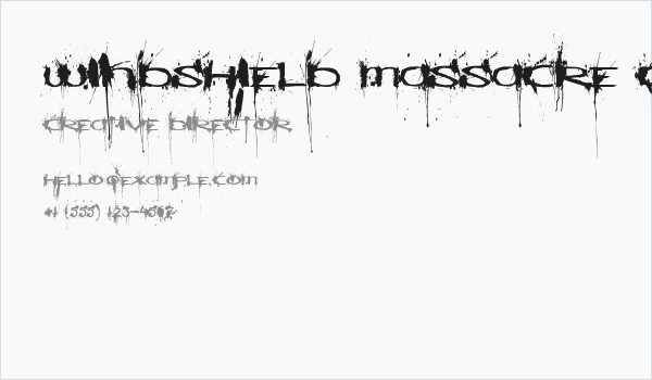 Windshield Massacre Condensed Business Card