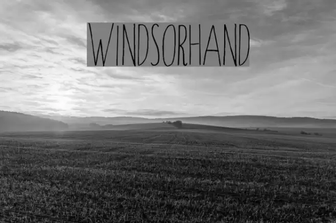 Windsor-Hand Font examples