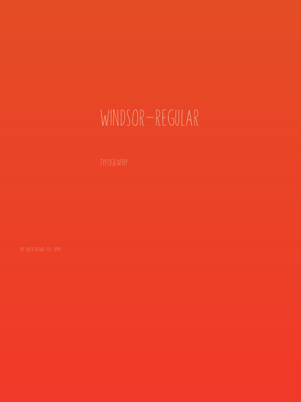 Windsor-Regular Poster