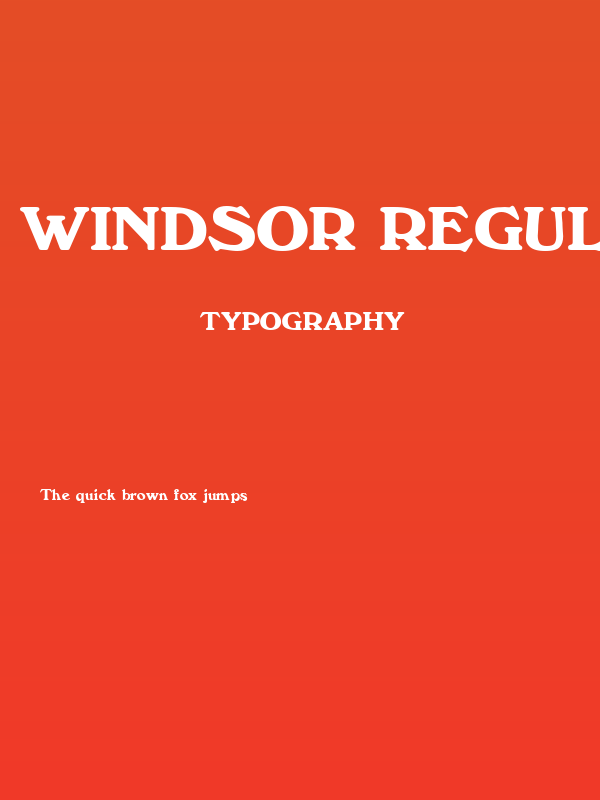 Windsor Regular Poster