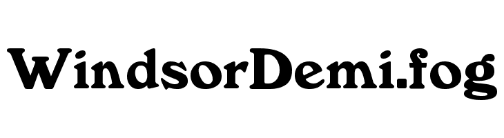 WindsorDemi.fog Font
