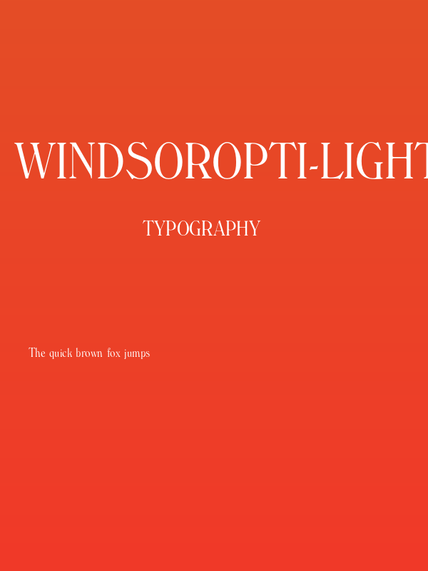 WindsorOpti-LightCondensed Poster