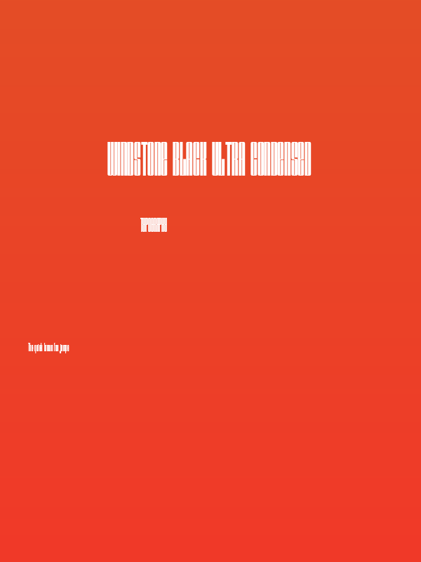 Windstone Black Ultra Condensed Poster