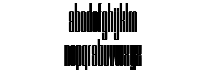 Windstone Black Ultra Condensed Font LOWERCASE