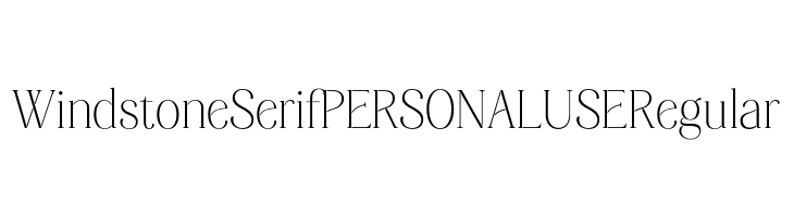 Windstone Serif PERSONAL USE Regular  Fuentes Gratis Descargar
