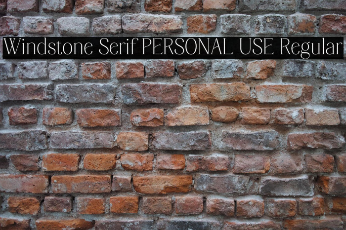 Windstone Serif PERSONAL USE Regular Example 3