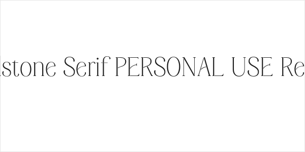 Windstone Serif PERSONAL USE Regular Logo