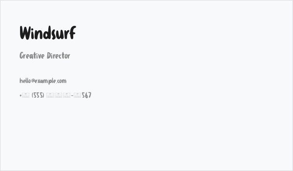 Windsurf Business Card