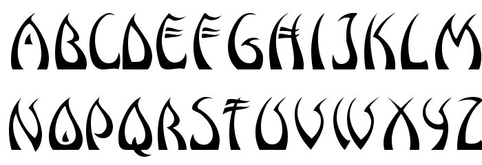 Windswept MF Font LOWERCASE