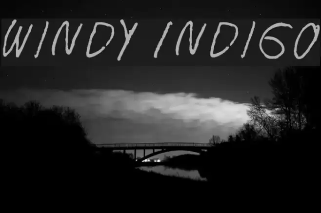 Windy Indigo Font examples