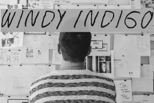 Windy Indigo Font examples