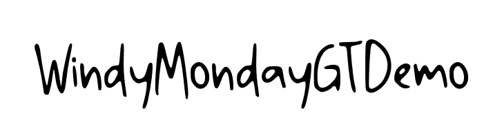Windy Monday GT Demo  नि: शुल्क फ़ॉन्ट्स डाउनलोड