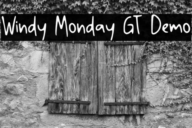 Windy Monday GT Demo Font examples