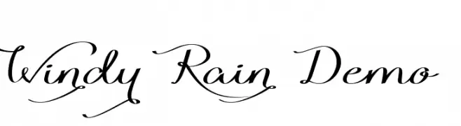 Windy Rain Demo  les polices de caractères gratuit tlcharger
