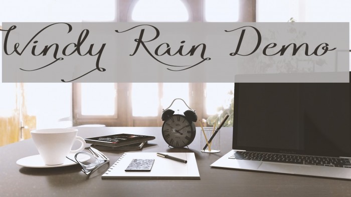 Windy Rain Demo Font examples