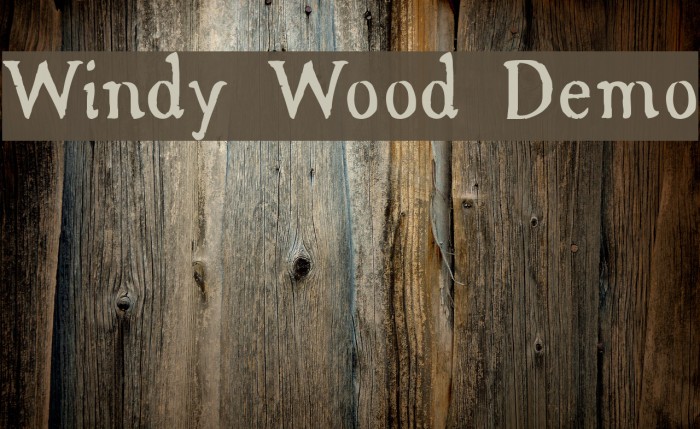Windy Wood Demo Font examples