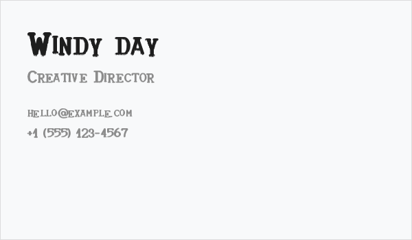 Windy day Business Card