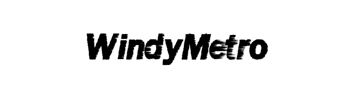 WindyMetro Font