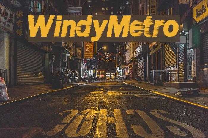 WindyMetro Font examples
