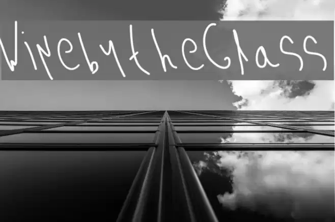 WinebytheGlass Font examples