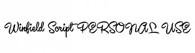 Winfield Script PERSONAL USE  नि: शुल्क फ़ॉन्ट्स डाउनलोड