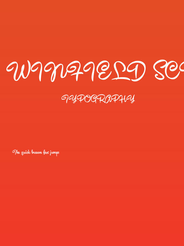 Winfield Script PERSONAL USE Poster