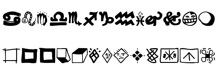 Wingding Review Font LOWERCASE