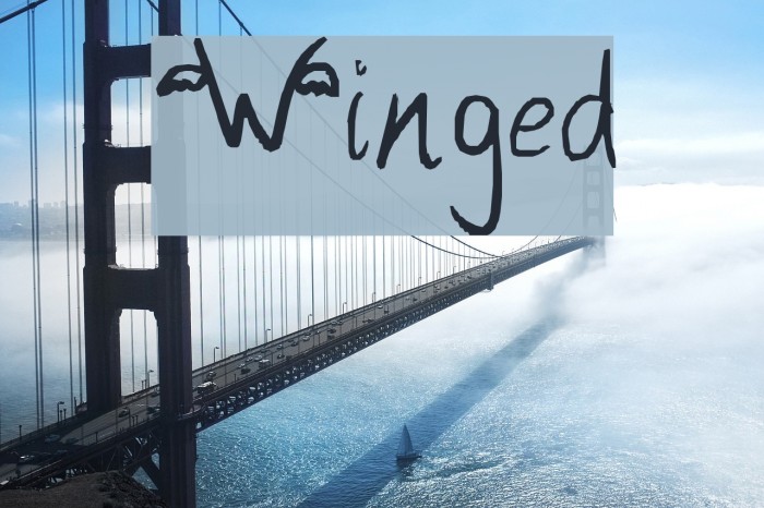 Winged Font examples