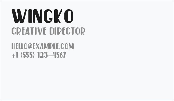 Wingko Business Card
