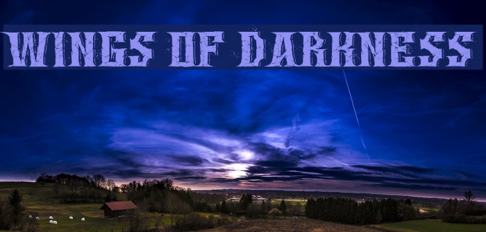 Wings of Darkness Font examples