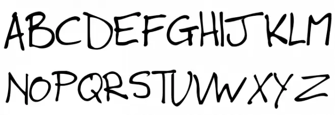 Winkie Font UPPERCASE