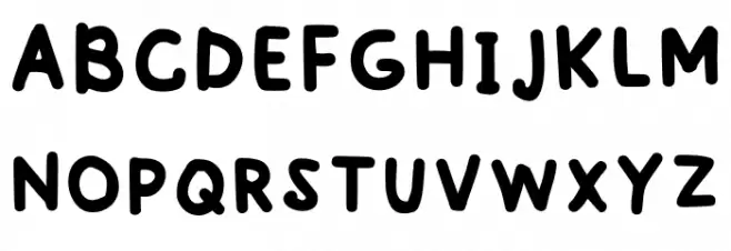 Winkle Regular Schriftart Groß