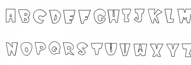 WinksOutline Font Litere mici