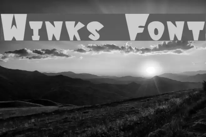Winks Font examples
