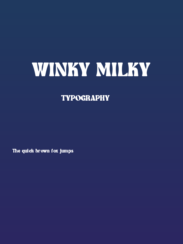 Winky Milky Poster
