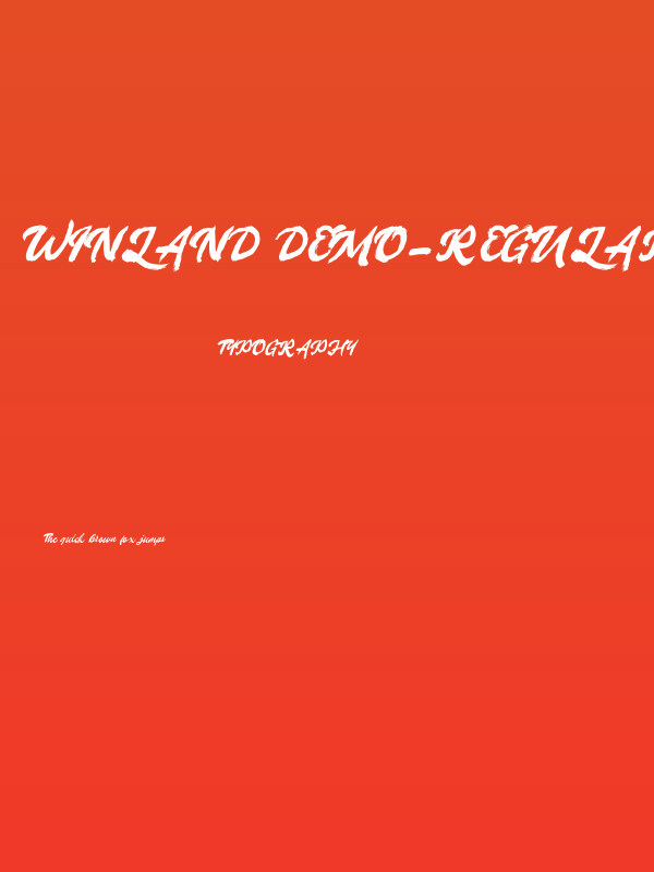 Winland DEMO-Regular Poster