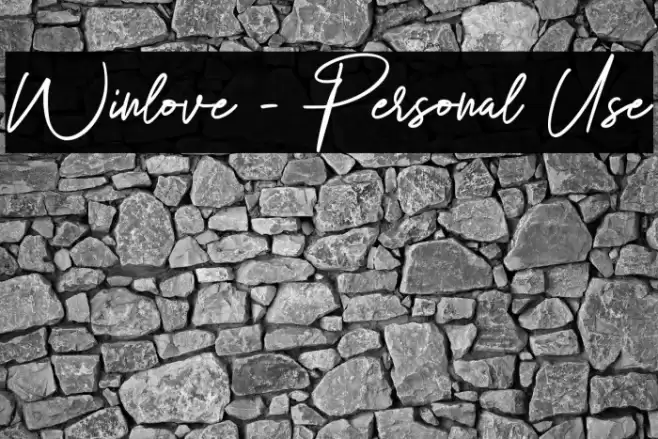 Winlove - Personal Use Font examples