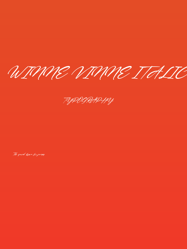 Winne Vinne Italic Poster