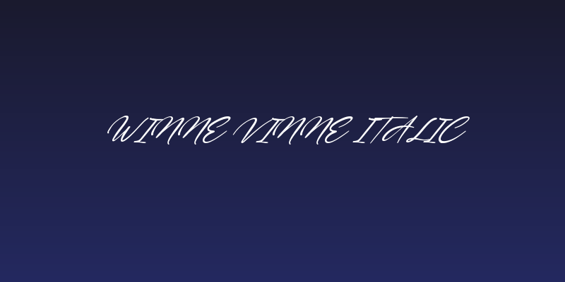 Winne Vinne Italic Social Header