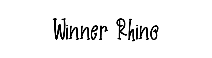 Winner Rhino  フリーフォントのダウンロード