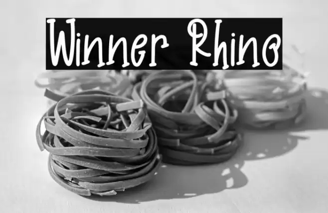 Winner Rhino Font examples