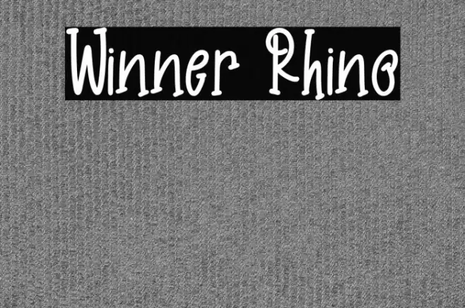 Winner Rhino Font examples