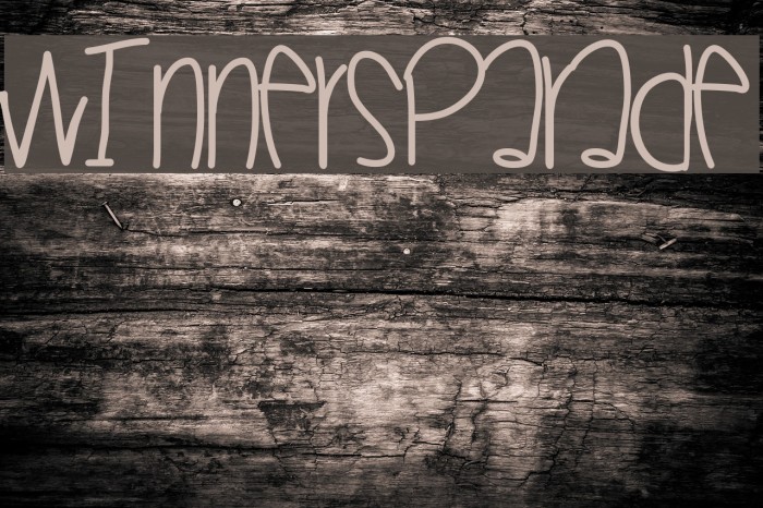 WinnersParade Font examples