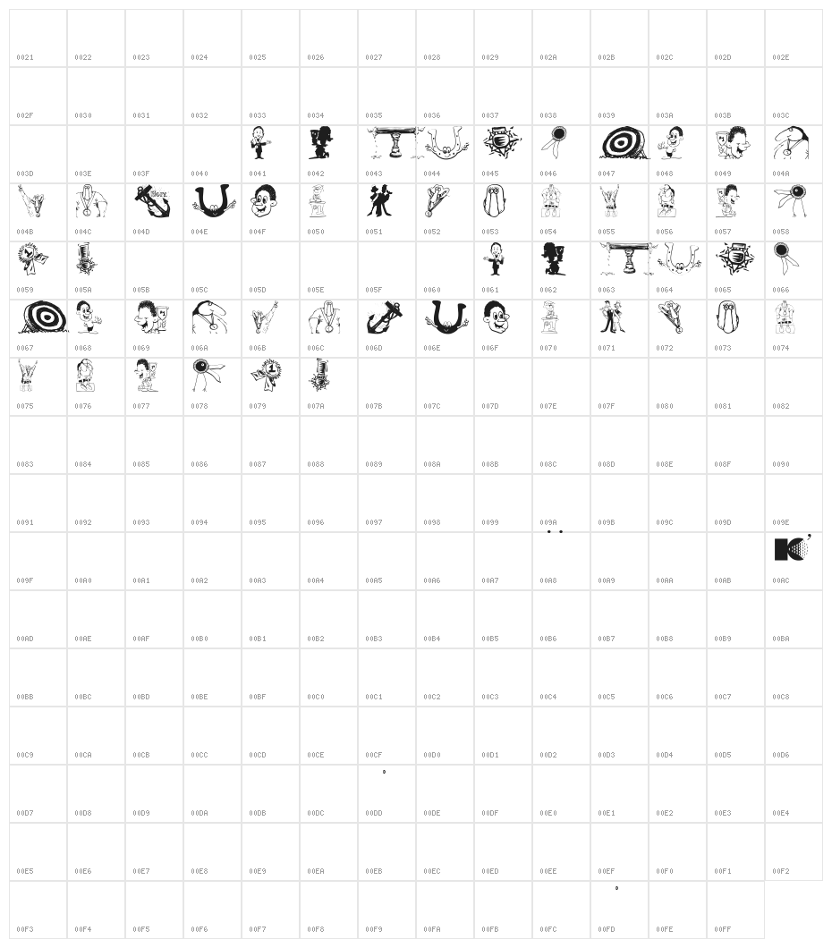 Winners Character Map