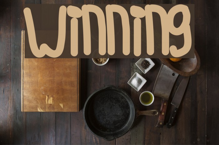 Winning Font examples