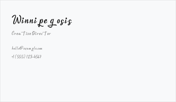 Winnipegosis Business Card