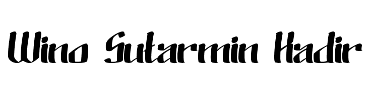 Wino Sutarmin Kadir  Free Fonts Download