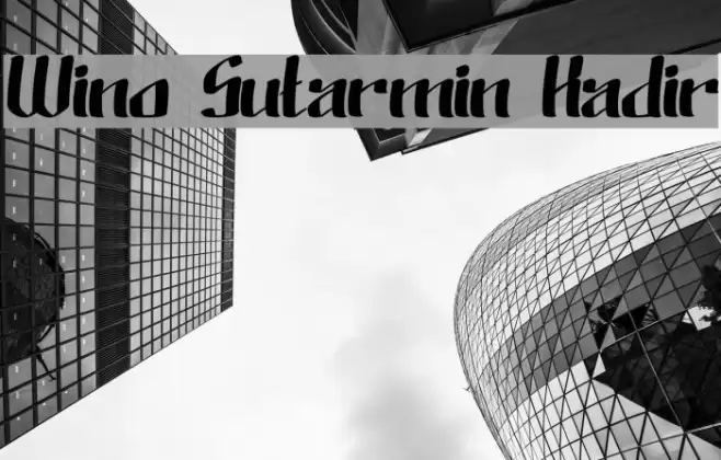 Wino Sutarmin Kadir Font examples