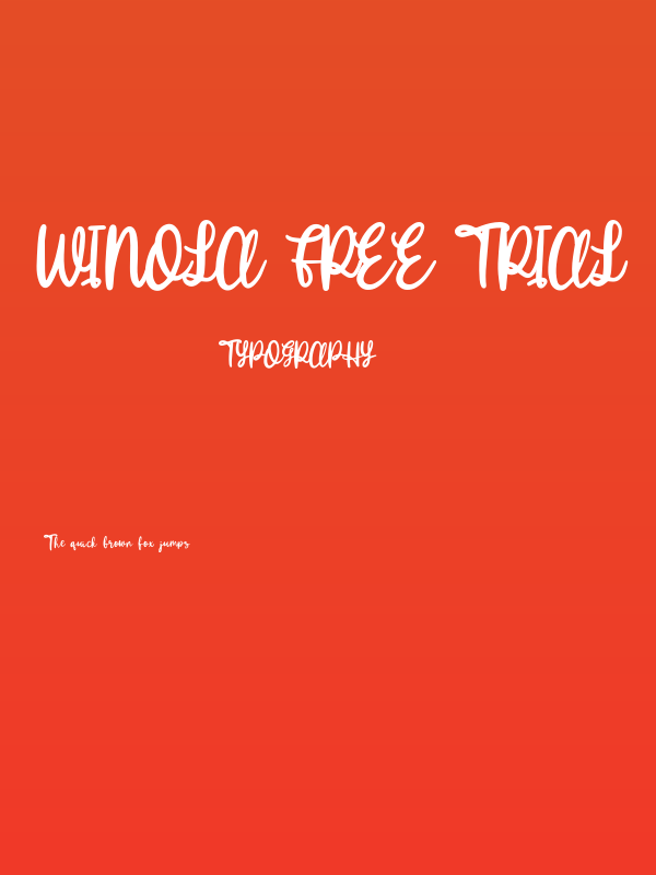 Winola Free Trial Poster
